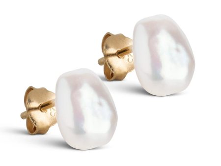 Enamel Copenhagen - Studs, Baroque Pearl - Baroque Pearls Online now