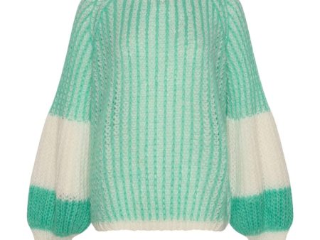 Noella - Liana Knit Sweater - Mint White on Sale