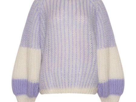 Noella - Liana Knit Sweater - Lavender White Cheap