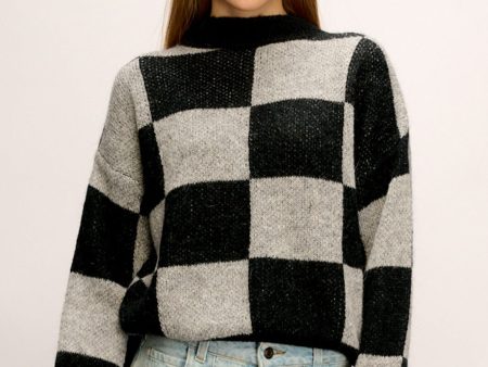 Noella - Kiana Knit Sweater - Black Grey Online Sale