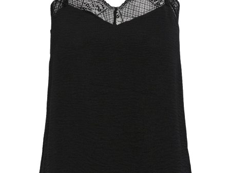 Pieces - Pctiffany Strap Lace Top Bc - Black Online Sale