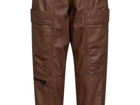 Gossia - CinnaGO Jo Leather Pants - Cognac Discount