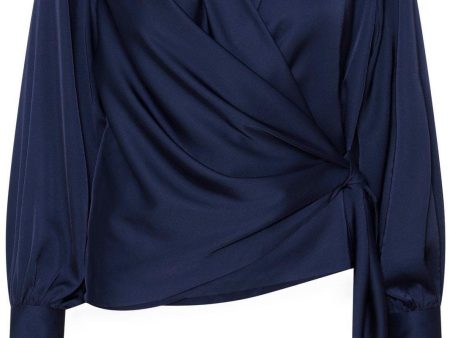 Forudbestilling - Karmamia - Ines Blouse - Navy Hot on Sale