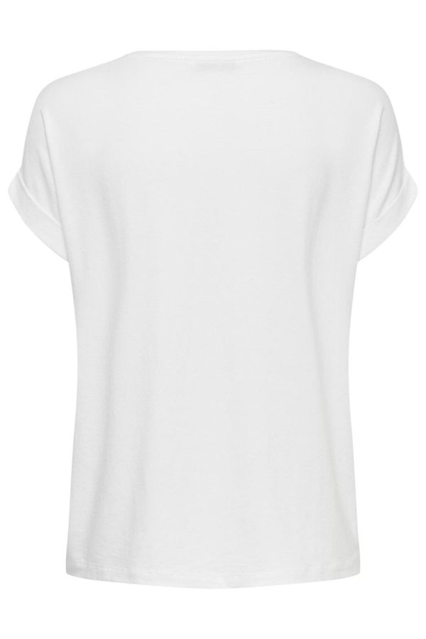 Only - Onlmoster S S O-Neck Top - 2079282 White Hot on Sale