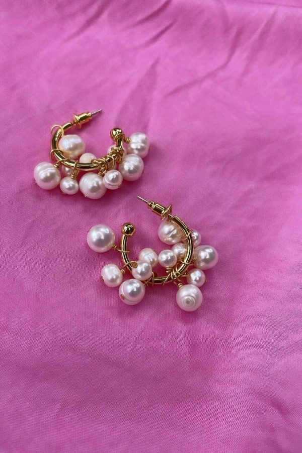 Mellow Moon - Pearl On Pearl Earring - Forgyldt Cheap