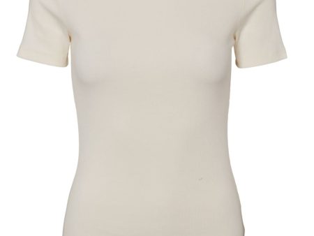 Basic Apparel - Ludmilla SS O-Neck GOTS - 330 Whisper White Online now