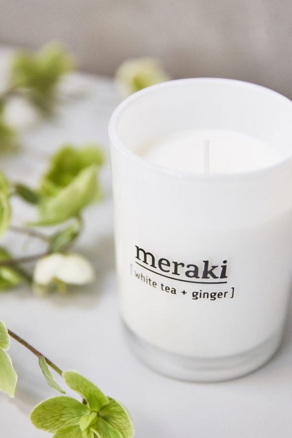 Meraki - Duftlys - White Tea & Ginger 10,5 cm Online