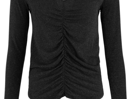 Forudbestilling - Black Colour  - Bcfaye Lurex V-Neck Blouse - Black Black Hot on Sale