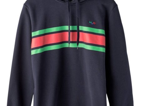 H2O - Gilleleje Sweat Hoodie - Navy Green Red Fashion