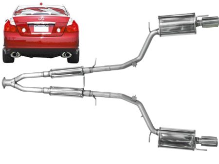 2006-2010 Infiniti M45 Stainless Steel Near Cat-Back Exhaust System - 504445 Hot on Sale