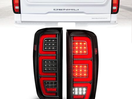 Anzo 19-23 GMC Sierra 1500 2500HD 3500HD Black Replacement Full LED Bar Tail Light Fashion