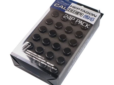 Project Kics 12X1.50 Caliber 24 6H Lug Nut Set (24 pcs) - Black Hot on Sale