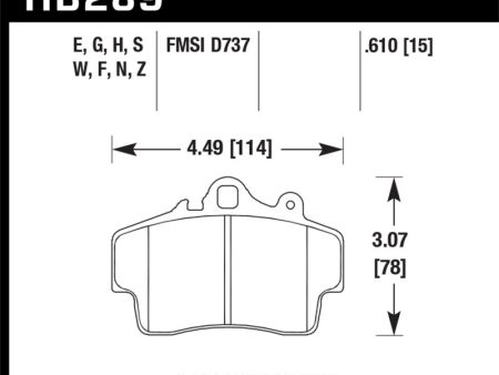 Hawk 97-08 Porsche Boxster DTC-60 Compound Front Brake Pads Supply