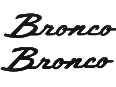 Ford Racing 2021+ Bronco Classic Script Fender Badges - Matte Black (Pair) Discount