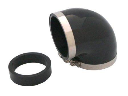 Spectre Coupler Elbow Reducer 3in.   90 Degree w 2.5in. Insert (PVC) - Black For Cheap