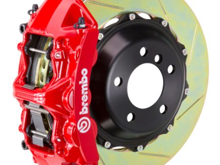 Brembo 05-14 Mustang GT Excl non-ABS Equipped Fr GT BBK 6Pist Cast 380x32 2pc Rtr Slot Type1-Red For Cheap