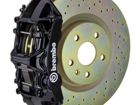 Brembo 05-14 Mustang GT Excl non-ABS Equipped Fr GT BBK 6Pist Cast 355x32 1pc Rtr Drill-Black Online