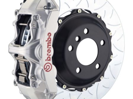 Brembo 05-14 Mustang GT Excl non-ABS Equipped Fr GT BBK 6Pist Cast 380x32 2pc Rtr Slot Type3-Silver Supply