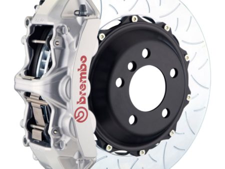 Brembo 05-14 Mustang GT Excl non-ABS Equipped Fr GT BBK 6Pist Cast 355x32 2pc Rtr Slot Type3-Silver Discount